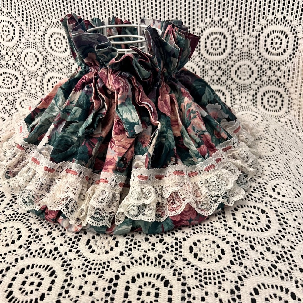 Vintage Floral Lace Fabric Lampshade | Pink | Cottage